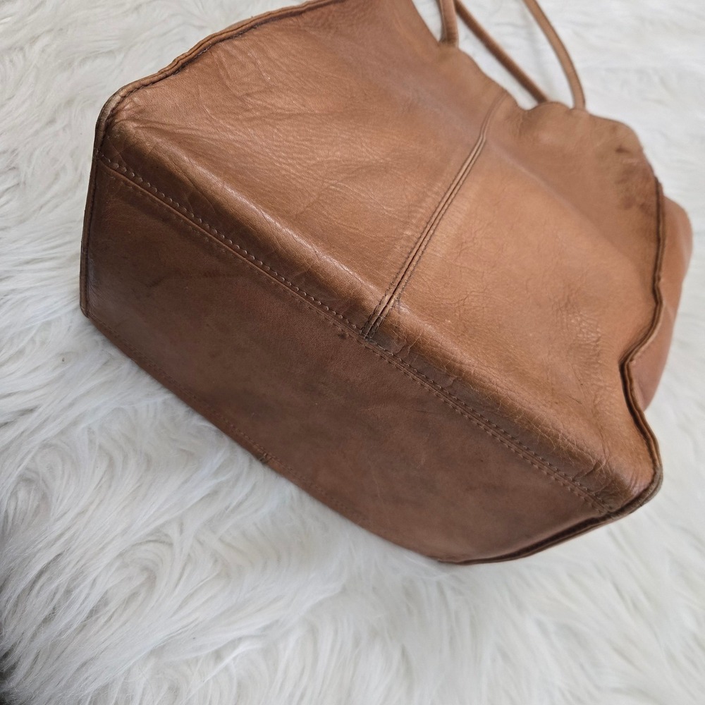 Hobo International Tan Leather Tote Bag Vintage Shoulder Bag Brown - Picture 4 of 14